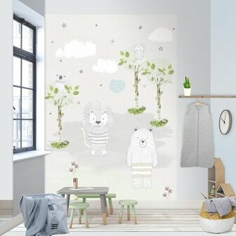 Behangexpresse K&amp;L P&amp;R Bears And Lions Fotobehang INK7011