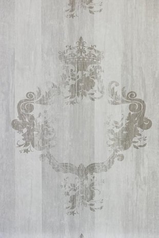 BN wallcoverings Elements off white dusted grey hampton beach house wood with royal emblem  vinyl op vlies pakket 