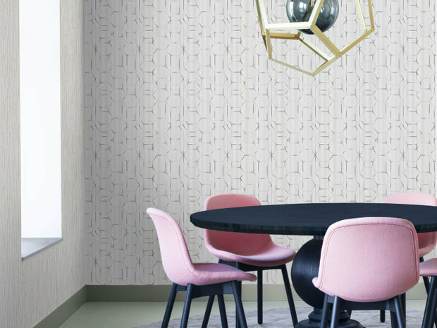 BN Wallcoverings Dimensions 219600 - wit met grijs by Edward van Vliet