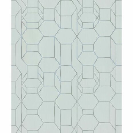 BN Wallcoverings Dimensions 219604 - wit met blauw by Edward van Vliet