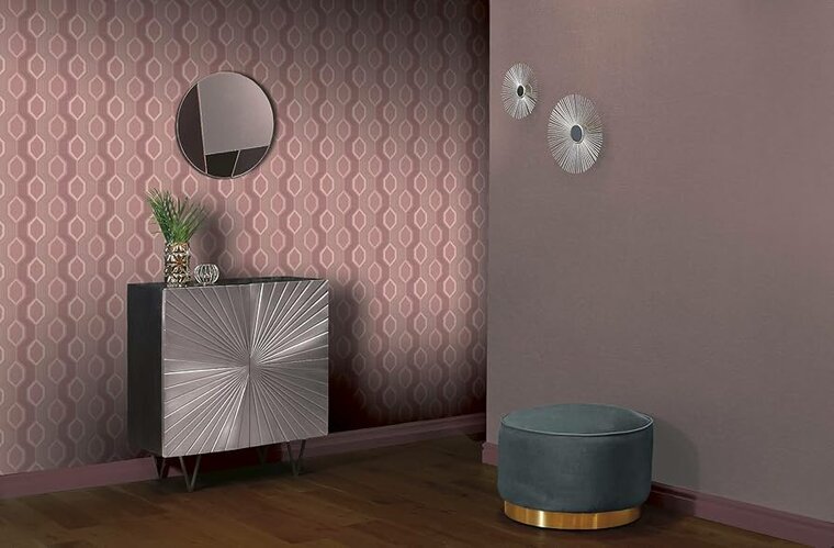 arthouse  hexagon dusky pink   vlies  behang