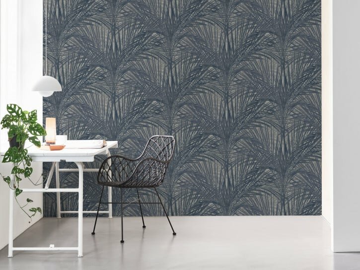 BN Wallcoverings Interior Affairs / Zen 218745 - Blauw/grijs