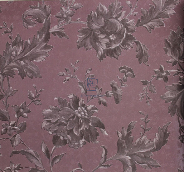 Eijffinger Westminster 320109  bordeaux  bloemen glans vinyl 